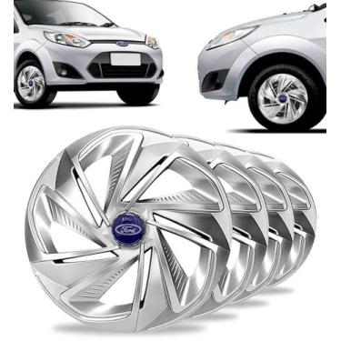 Imagem de Jogo 4 Calota Esportiva Aro 13 Nitro Prata Ford Ka Fiesta - Elitte