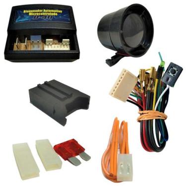 Imagem de Módulo bloqueador automotivo com sirene 12v alertas nas seta e led d-4