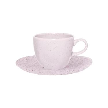 Imagem de Xícara Chá Com Pires Ryo Pink Sand 220ml Porcelana Oxford