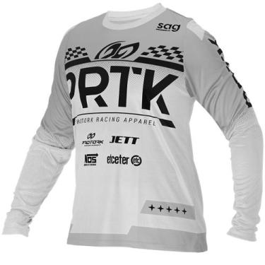 Imagem de Camisa Motocross Trilha Enduro Infantil Pro Tork  Sag 2022 , Branco, P