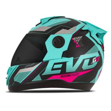 Imagem de Capacete evolution g8 evo brilhante + viseira fumê - PRO TORK, VERDE T