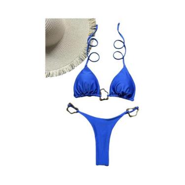 Imagem de Biquíni Micro Sexy Feminino Com Efeito Push up 2024, Roupa De Banho, M