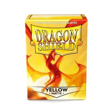 Imagem de Dragon Shield Matte 100 Sleeves Yellow Para Cartas Pokemon Magic