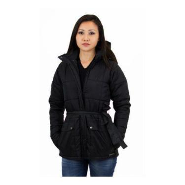 Imagem de Casaco Parka feminino Impermeável Com Capuz Frio Intenso, Neve - BLACK