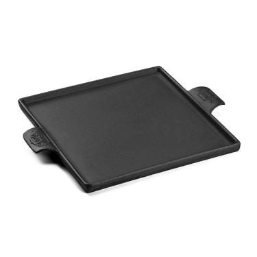 Imagem de Chapa para Petiscos Quadrada Quadrado 22x22cm Ferro Fundido Alça de Ferro para Fogão e Churrasqueira Panela Mineira