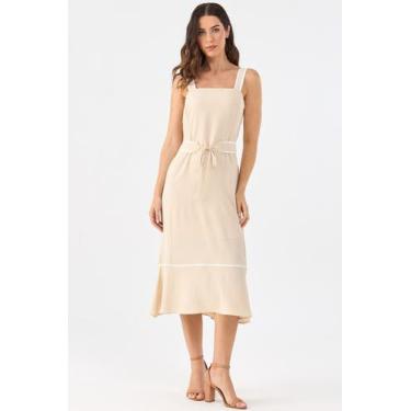 Imagem de Vestido Midi PKS Bicolor Bege, G