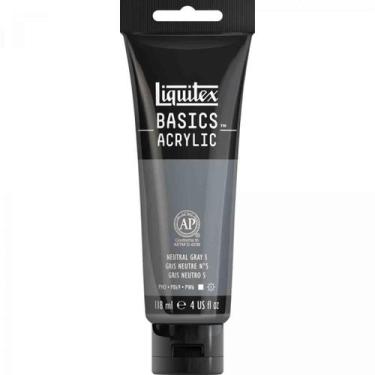 Imagem de Tinta Acrilica Liquitex Basics 118ml 599 Neutral Gray 5
