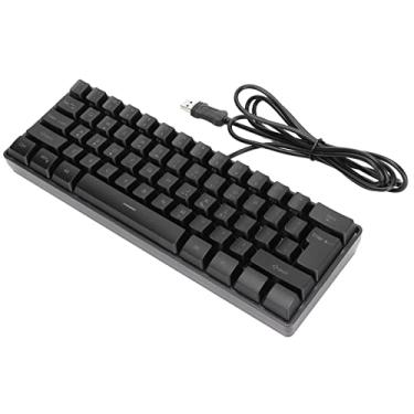 Imagem de Teclado para jogos USB, design ergonômico teclado anti-deslizante estável para jogos para jogos no trabalho para escritórios domésticos