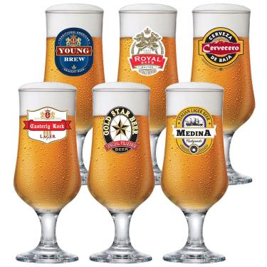 Imagem de Conjunto de Taças para Cerveja Ruvolo Barcelona 370 ml – 6 Peças 