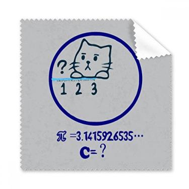 Imagem de Círculo de matemática com ilustração de gato, pano de limpeza de tela de telefone, 5 peças