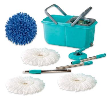 Imagem de Mop Premium Mor Cesto Inox Com 3 Refis e 1 Refil Tira Pó