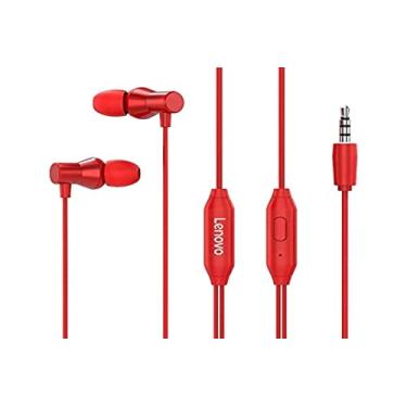 Imagem de FONE COM FIO IN EAR VERMELHO 3.5MM COM MICROFONE LENOVO 1.15M