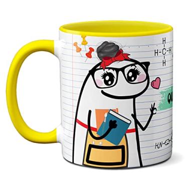 Imagem de Caneca Feliz Dia Professora Química Legal Presente Criativo (Amarela)