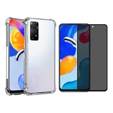 Imagem de Kit Capa Capinha Anti Impacto + Película Privacidade Para Redmi Note 11 4g - (Hard Glass Store)