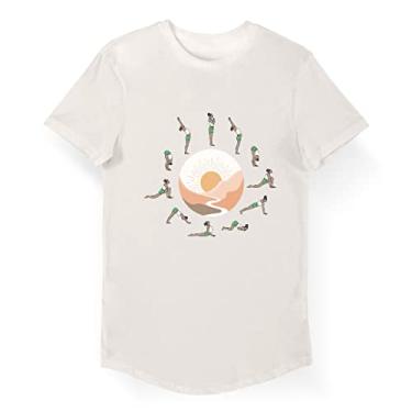 Imagem de ARIMO Code Camiseta Yoga 100% Algodão Fio 40 Estampas Exclusivas (as2, alpha, l, regular, Saudação ao Sol, G)
