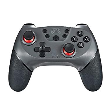 Imagem de Controlador de joystick de jogo BT sem fio Gamepad com alça de 6 eixos Gamepad ergonômico compatível com Switch/Switch Lite Host cinza
