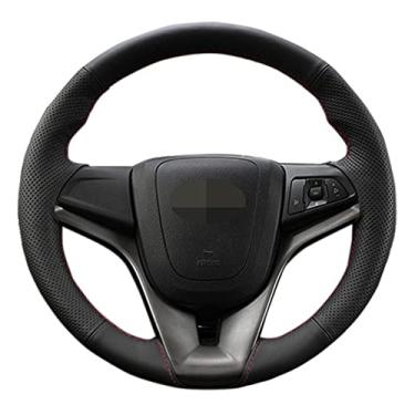 Imagem de TPHJRM Capa de volante de couro artificial macio costurado à mão, apto para Chevrolet Cruze 2009-2014 Aveo 2011-2014 Holden Cruze 2010