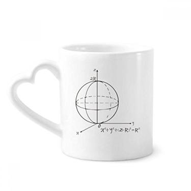 Imagem de Caneca Math Kowledge Sphere Equation Coffee Ceramic Drinkware Copo de coração de vidro