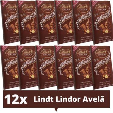 Imagem de Chocolate Lindt Lindor Avelã 12 Tabletes De 100G