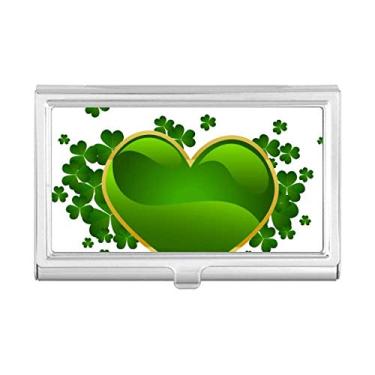 Imagem de Clover Heart Ireland St.Patrick's Day, porta-cartões de visita, carteira de bolso