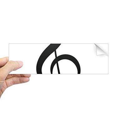 Imagem de DIYthinker Adesivo de para-choque retangular branco Black Music Treble Clef para janela de notebook