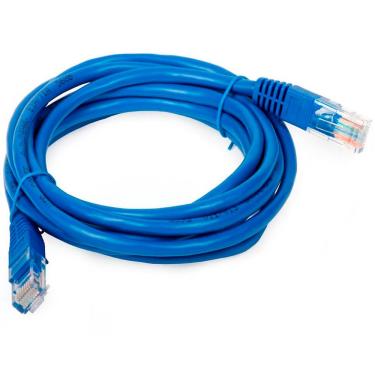Imagem de Cabo de Rede UTP (Patch Cord) RJ45 Cat 6 - 5 metros - Azul - Plus Cable PC-ETH6U50BL