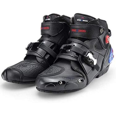 Imagem de Botas De Motocicleta Masculinas De Corrida Armadas Pesadas Para Motocross-on-road Botas Macias, Botas De Cano Curto Botas De Piloto, Botas De Moto,Preto,40 UE,incomparable123