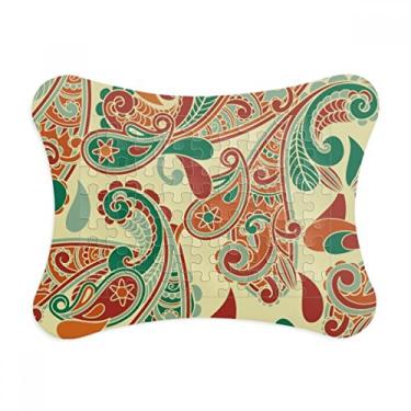 Imagem de Decoração abstrata de ponto de folha de flor, moldura de quebra-cabeça, decoração de fotos, ornamento de jogos