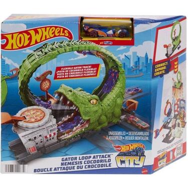 Imagem de Hot Wheels CITY Pista Looping Ataque do Crocodilo Mattel HKX39