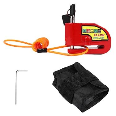 Imagem de FUNOMOCYA 1 Conjunto Trava Anti Furto Motocicleta Bloqueio De Alarme De Bicicleta Trava Anti Freio a Disco Motos Bloqueio De Freio a Disco De Bicicleta Lambreta Roda Aço