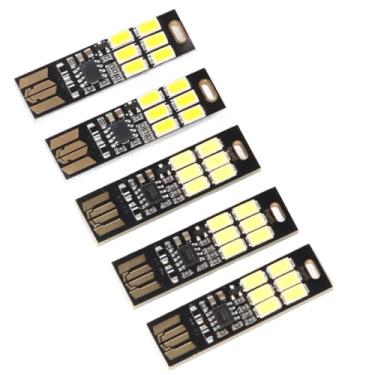 Imagem de Módulo de Luz LED, Iluminação Suave de 5 Unidades, Sem Cintilação, Luz Noturna Móvel USB Durável, Boa Compatibilidade para Laptop