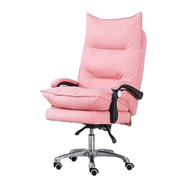 Imagem de cadeira de escritório cadeira de computador giratória cadeira de escritório de couro PU mesa de jogos e cadeira cadeira de trabalho ergonômica cadeira de elevação (tamanho: rosa) needed