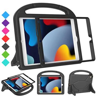 Imagem de SUPLIK Capa infantil para iPad 9ª/8ª/7ª geração - iPad 10,2 polegadas 2021/2020/2019 com protetor de tela integrado, capa infantil durável à prova de choque com suporte para Apple iPad 7/8/9 gerações