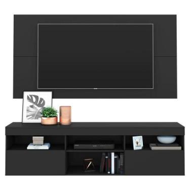 Imagem de Rack com Painel e Suporte TV 65" Flórida Multimóveis V3112, Preto