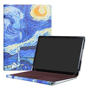 Imagem de Alapmk Capa protetora para Microsoft Surface Laptop 6 13.5 6ª geração/Surface Laptop 5 13.5/Surface Laptop 4 13.5 e Vivobook S 14 OLED M5406 M5406UA M5406WA M5406WA-DS76, Noite Estrelada