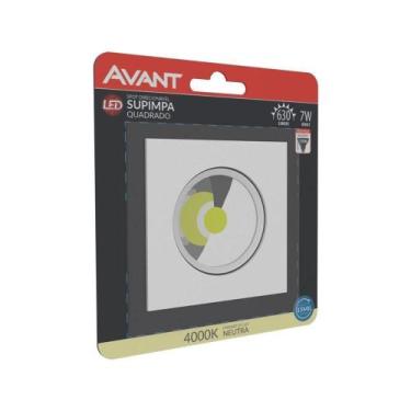Imagem de Luminária Quadrada Spot Supimpa 7W 4000K Bivolt Emissão de Luz Neutra 