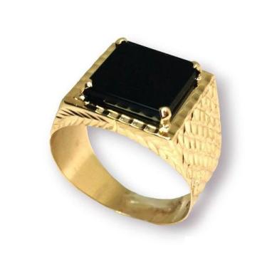 Imagem de Anel ouro 18k Comendador Pedra Onix - Elegancy Joias, 30