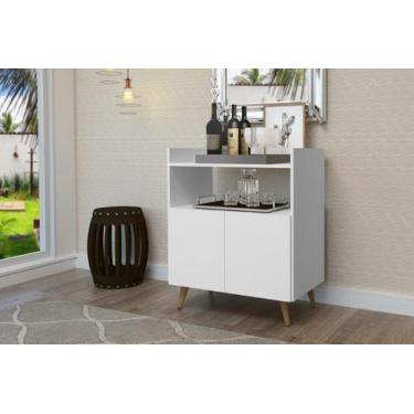 Imagem de Buffet / Aparador / Bancada SUI Estilo Retrô Com Pés em madeira 2 Port