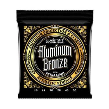 Imagem de Encordoamento Violão Aço Ernie Ball Aluminium Bronze 010 050 - Ernieba