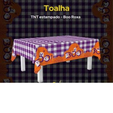 Imagem de Toalha TNT Estampado Halloween Roxa 2 MT X 1,40 MT
