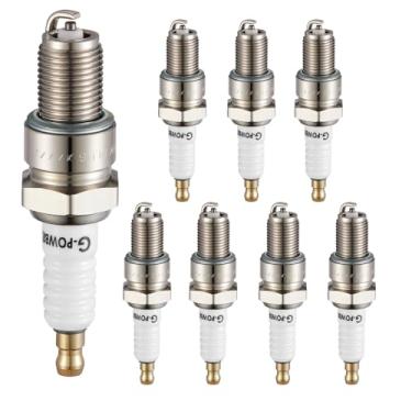 Imagem de SYKRSS Velas de ignição 7131 pacote com 8 compatíveis com Mercedes-Benz 600 300SEL 280SE Porsche 928 Maserati Alfa Romeo Aston Martin Land Rover 3.5L 4.1L 4.7L 4.9L 6.3L V8 Substituição de motor para