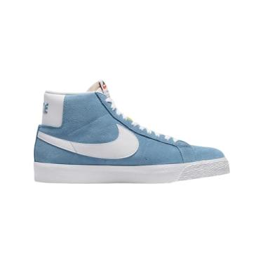 Imagem de Nike Sb Zoom Blazer Mid PRM Tênis masculino Da1839, Cerulean/branco, 36