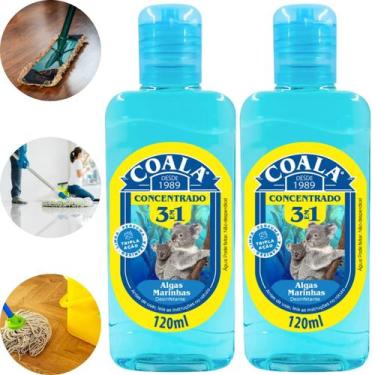 Imagem de KIT 2 DESINFETANTE CONCENTRADO COALA 3 EM 1 FRASCO 120ml CADA - LIMPA,