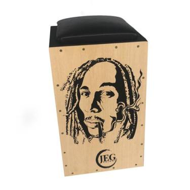 Imagem de Cajon JEG Eletroacústico inclinado com assento acolchoado, BOB MARLEY