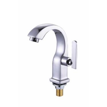 Imagem de Torneira Cromada Metal Inox Bancada 1/4 de Volta Banheiro Pia Lavatóri