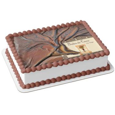 Imagem de Papel De Arroz P/ Bolo Bodas de Couro ou Trigo - 3 anos Casamento - Ge