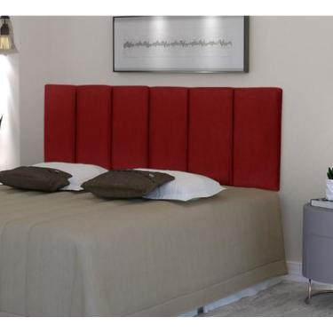 Imagem de Cabeceira Estofada Cama Box Solteiro 140 cm Dubai - Magazine L, Vermel