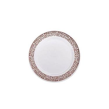 Imagem de Prato Sobremesa Vazado Borda Rose - 6 un - Silver Festas
