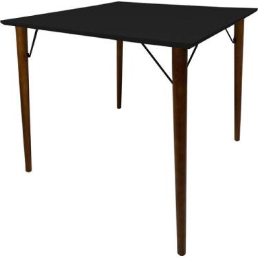 Imagem de Mesa de Jantar 70cm Quadrada Pé Palito Suporte V Sala Cozinha - Jthome