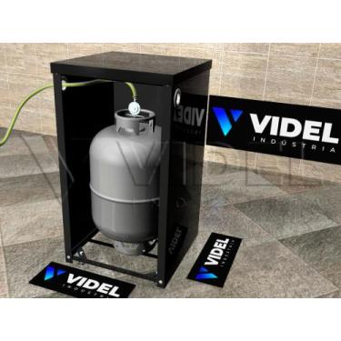 Imagem de Abrigo para Segurança de Botijão de Gás P13 Padrão - Preto - Videl